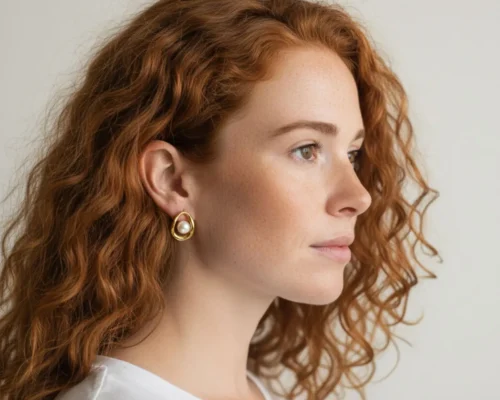 Aretes Broquel De Plata Ovalo Y Perla
