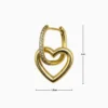 Aretes Huggies De Oro Corazon Dorado Aretes Huggies De Oro Corazon Dorado