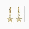 Aretes Huggies De Oro Estrella De Mar