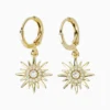 Aretes Huggies De Oro Sol Brillante