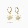 Aretes Huggies De Oro Sol Brillante