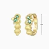 Aretes Huggies De Plata Abeja En Panal