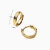 Aretes Huggies De Plata Abrazo Entrelazado