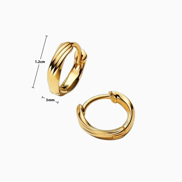 Aretes Huggies De Plata Abrazo Entrelazado