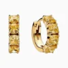 Aretes Huggies De Plata Aro Dorado Amarillo