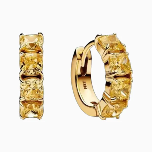 Aretes Huggies De Plata Aro Dorado Amarillo