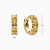 Aretes Huggies De Plata Aro Amarillo