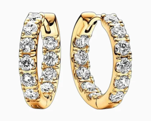 Aretes Huggies De Plata Aro Fila Brillante