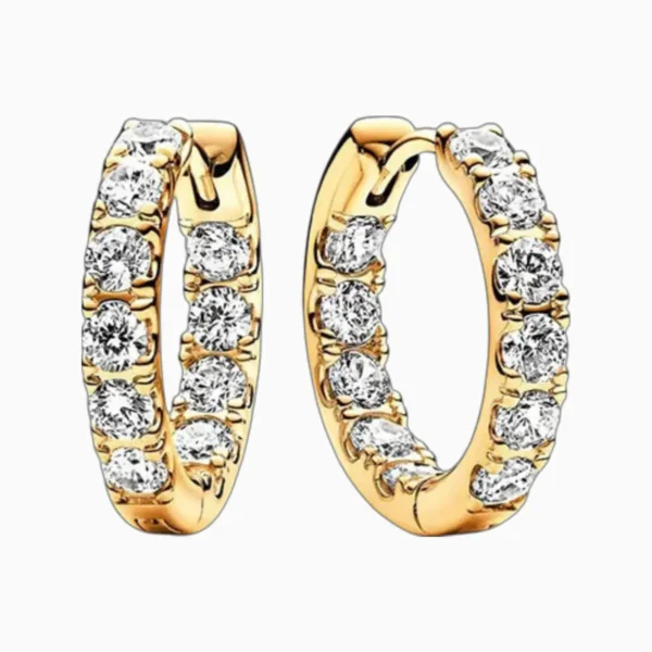 Aretes Huggies De Plata Aro Fila Brillante