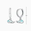 Aretes Huggies De Plata Avion En Vuelo
