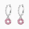 Aretes Huggies De Plata Dona Glaseada
