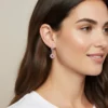 Aretes Huggies De Plata Dona Glaseada