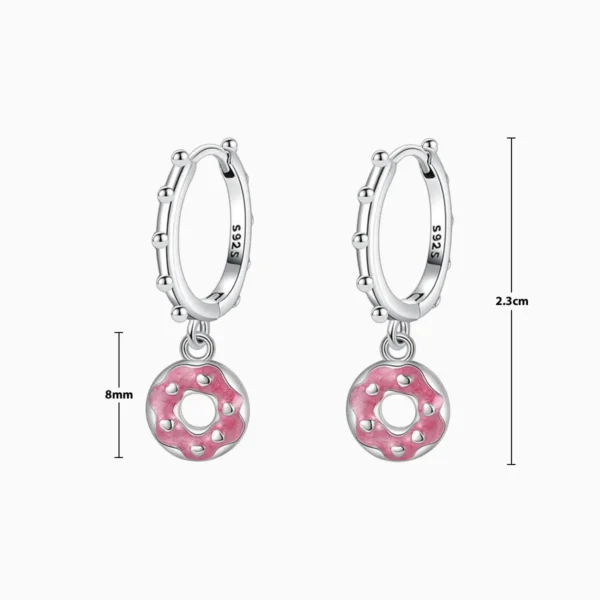 Aretes Huggies De Plata Dona Glaseada