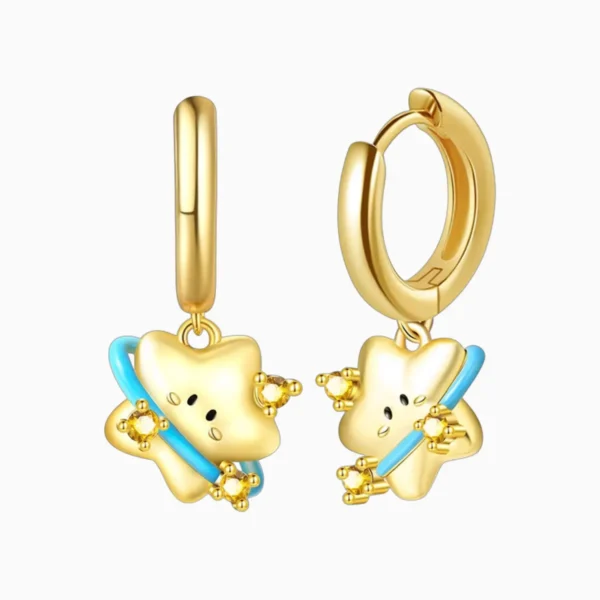 Aretes Huggies De Plata Estrella Feliz Aretes Huggies De Plata Estrella Feliz