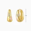 Aretes Huggies De Plata Estrellas Brillantes