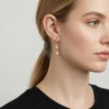 Aretes Huggies De Plata Estrellas Doradas Aretes Huggies De Plata Estrellas Doradas