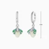 Aretes Huggies De Plata Luciernaga Fluorescente Aretes Huggies De Plata Luciernaga Fluorescente
