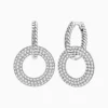 Aretes Huggies De Plata Triple Fila Pavé Aretes Huggies De Plata Triple Fila Pavé