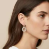 Aretes Huggies De Plata Triple Fila Aretes Huggies De Plata Triple Fila