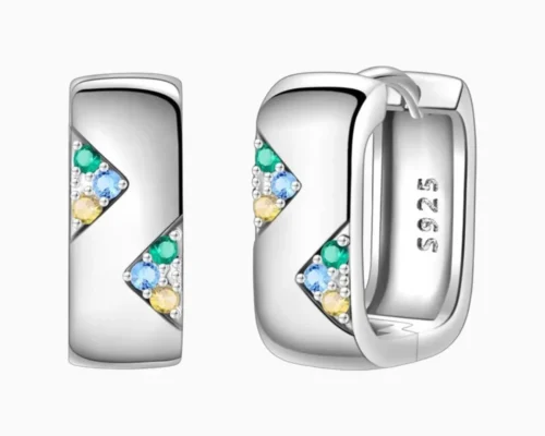 Aretes Huggies De Plata U