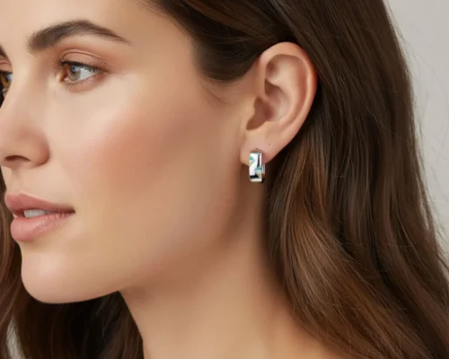 Aretes Huggies De Plata U