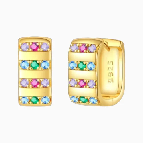 Aretes Huggies De Plata U Dorada