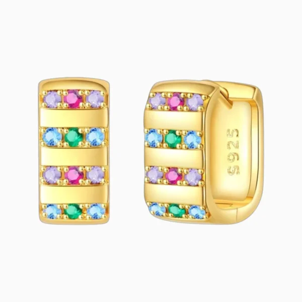 Aretes Huggies De Plata U Dorada