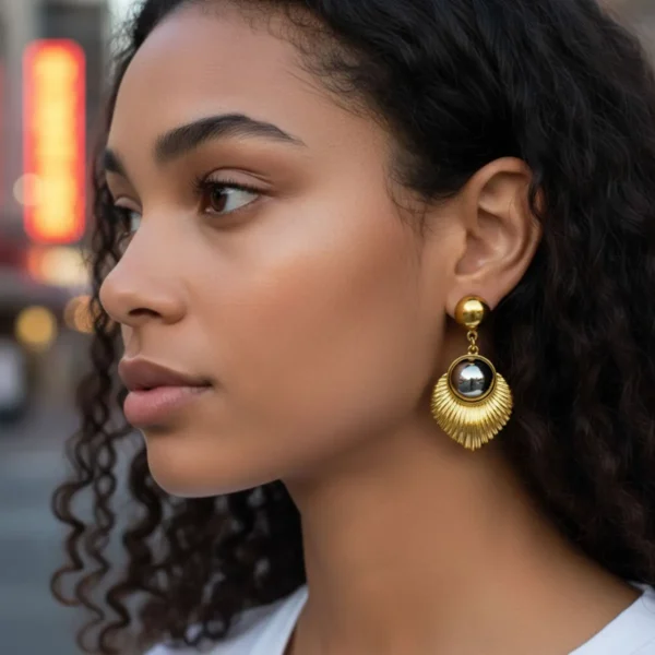 Aretes Largos De Oro Boho Dorado Aretes Largos De Oro Boho Dorado
