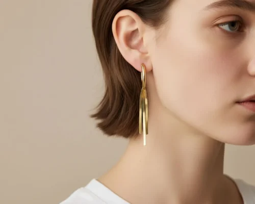 Aretes Largos De Oro Cola De Raton