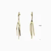Aretes Largos De Oro Cola De Raton