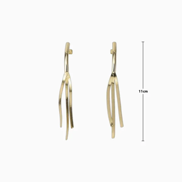Aretes Largos De Oro Cola De Raton