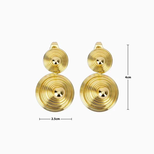 Aretes Largos De Oro Contemporaneos