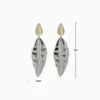 Aretes Largos De Oro Diseño De Hoja