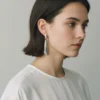 Aretes Largos De Oro Diseño Organico