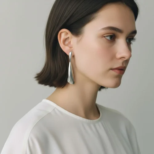 Aretes Largos De Oro Diseño Organico