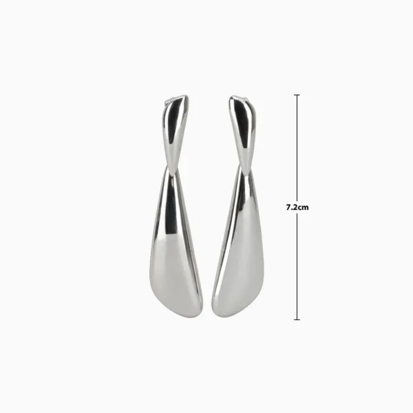 Aretes Largos De Oro Diseño Organico