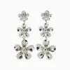 Aretes Largos De Oro Flores Colgantes Aretes Largos De Oro Flores Colgantes