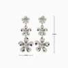 Aretes Largos De Oro Flores Colgantes Aretes Largos De Oro Flores Colgantes