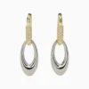 Aretes Largos De Oro Piedras Blancas