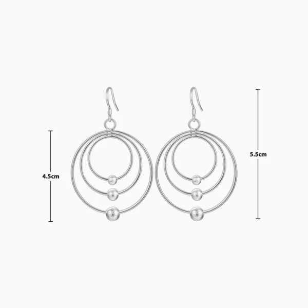 Aretes Largos De Plata Alineacion Planetaria Aretes Largos De Plata Alineacion Planetaria