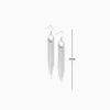Aretes Largos De Plata Colgantes Plateados