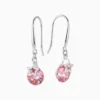 Aretes Largos De Plata Estrella Rosa Aretes Largos De Plata Estrella Rosa
