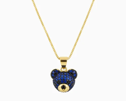 Collar De Oro Dije Cabeza De Oso Collar De Oro Dije Cabeza De Oso