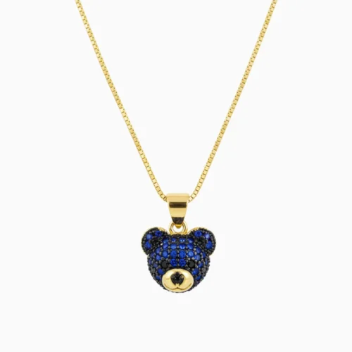 Collar De Oro Dije Cabeza De Oso Collar De Oro Dije Cabeza De Oso