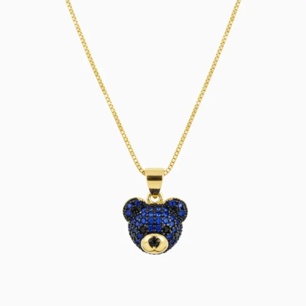 Collar De Oro Dije Cabeza De Oso