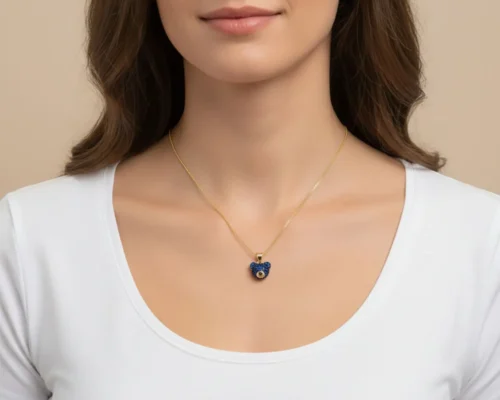Collar De Oro Dije Cabeza De Oso