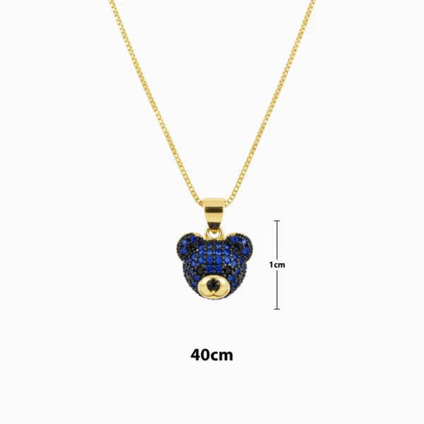 Collar De Oro Dije Cabeza De Oso