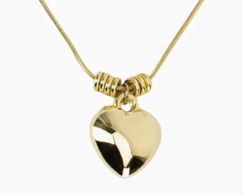 Collar De Oro Dije Corazon Dorado Collar De Oro Dije Corazon Dorado