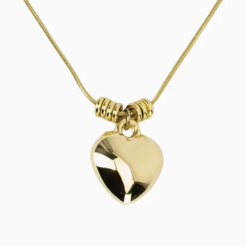 Collar De Oro Dije Corazon Dorado