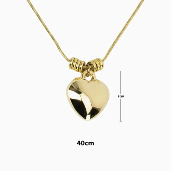 Collar De Oro Dije Corazon Dorado Collar De Oro Dije Corazon Dorado